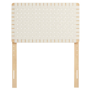 Sparta Weave Vegan Leather Twin Headboard