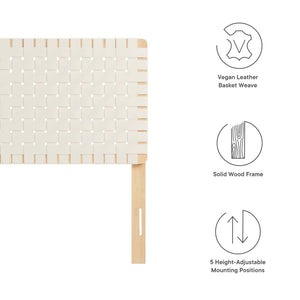 Sparta Weave Vegan Leather Twin Headboard