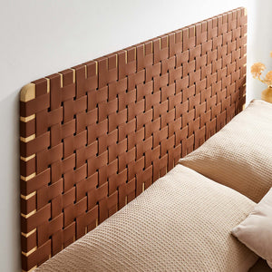Sparta Vegan Leather Weave Queen Headboard by Modway