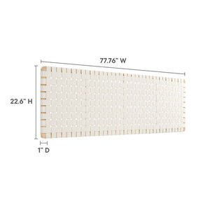 Sparta Weave Wall-Mount Vegan Leather King Headboard