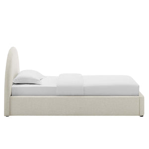 Resort Upholstered Fabric Arched Round Twin Platform Bed by Modway