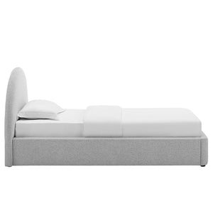 Resort Upholstered Fabric Arched Round Twin Platform Bed by Modway