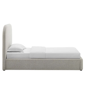 Keynote Upholstered Fabric Curved Twin Platform Bed by Modway