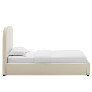 Keynote Performance Velvet Curved Twin Platform Bed by Modway