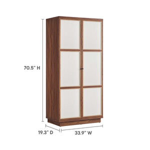 Capri 70" Tall Wood Grain Storage Cabinet by Modway