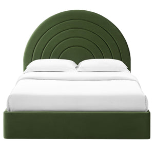 Solana Arched Performance Velvet Queen Platform Bed by Modway