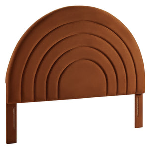 Solana Arched Performance Velvet Queen Headboard