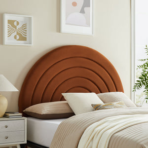 Solana Arched Performance Velvet Queen Headboard