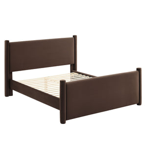 Rael Performance Velvet Queen Platform Bed by Modway