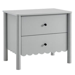 Emmeline Scalloped 2-Drawer Nightstand by Modway