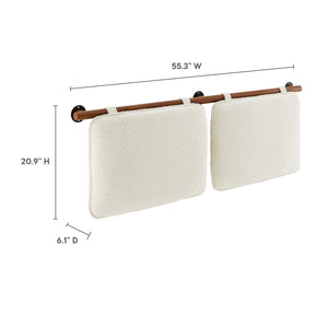 Anela Wall-Mounted Chenille Upholstered Full Headboard by Modway