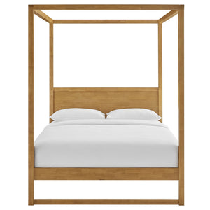 Alva Queen Wood Canopy Platform Bed by Modway