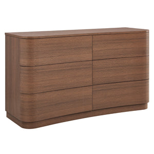 Mirae 6-Drawer Curved Dresser by Modway