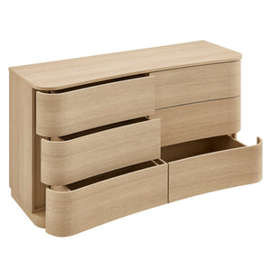 Mirae 6-Drawer Curved Dresser by Modway