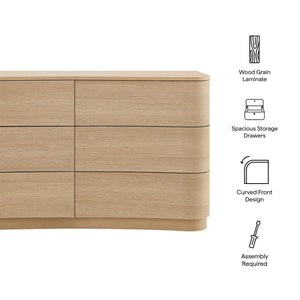 Mirae 6-Drawer Curved Dresser by Modway