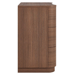Mirae 3-Drawer Curved Compact Dresser by Modway