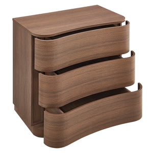 Mirae 3-Drawer Curved Compact Dresser by Modway