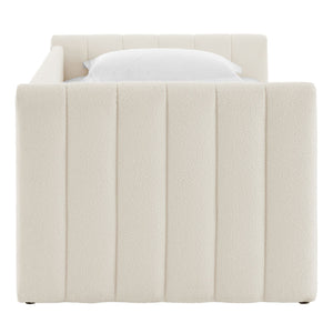 Veyla Channel Tufted Boucle Twin Daybed with Trundle by Modway