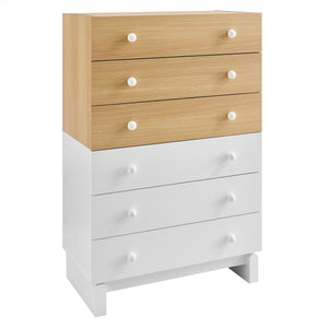 Nolia 6-Drawer Color Block Dresser Chest by Modway