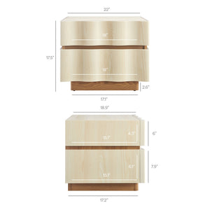 Isola 2 Drawer Nightstand by Modway