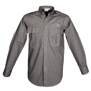 Trail Shirt for Men with Embroidered Buffalo Logo - L/Sleeve