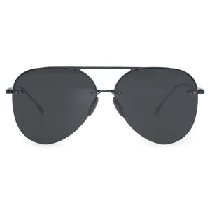 Smaller Megan 2 Jet Black- Tangle Free Aviator Sunglasses - TRAPSKI