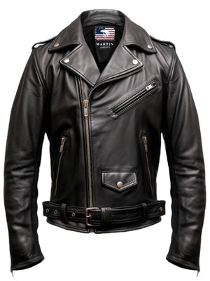 Men’s Black Biker Genuine Leather Jacket – Biker Jacket Black