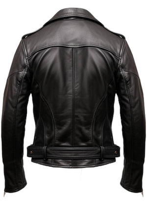 Men’s Black Biker Genuine Leather Jacket – Biker Jacket Black