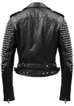 Men’s Black Biker Leather Jacket - Leather Biker Black Jacket