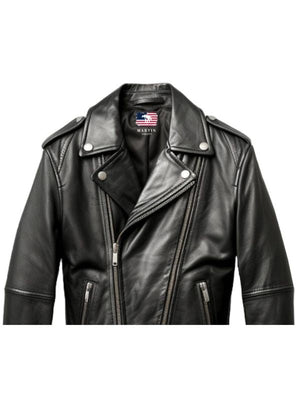 Men’s Black Leather Biker Jacket – Biker Leather Jacket