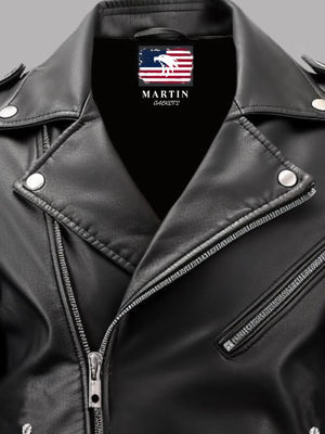 Men’s Boulevard Black Biker Leather Jacket