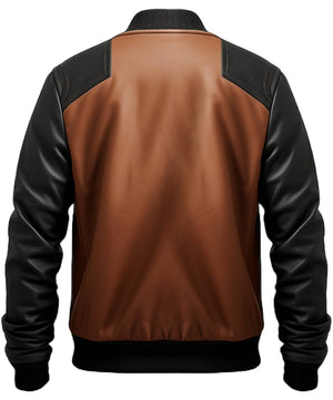 Men Brown Leather Bomber Jacket – Brown Leather Jacket Men
