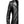 Men's Black Long Leather Coat with Suit Collar