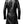 Men's Black Long Leather Coat with Suit Collar