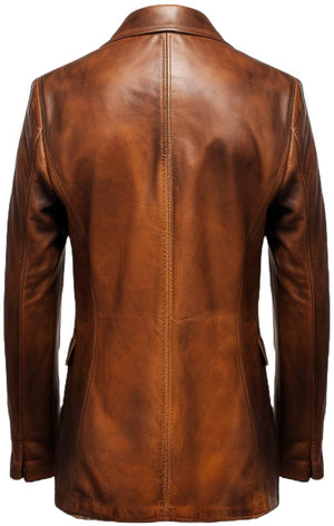 Men Stylish Leather Winter Coat