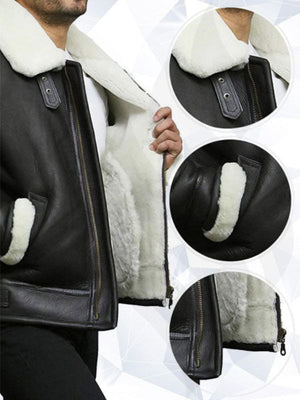 Men’s Aviator RAF B3 Shearling Sheepskin Flying Bomber Jacket