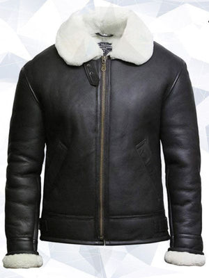 Men’s Aviator RAF B3 Shearling Sheepskin Flying Bomber Jacket