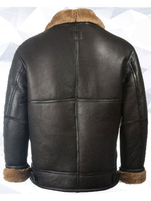 Men’s Black Aviator Shearling Jacket