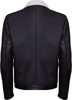 Men’s Brown Soft Aviator Leather Jacket With Fur