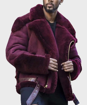 Men’s Casual Sheepskin Shearling Jacket