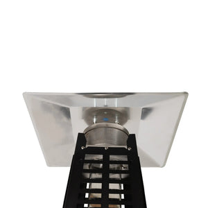 Modern Pyramid Flame Patio Heater, Matte Black