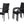 Morgan Outdoor Wicker Stacking Chairs - Black - Set of 4