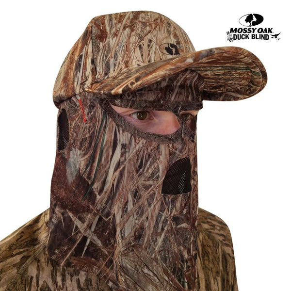 2-in-1 FRONT Face Mask and Camo Hat for Duck Hunting