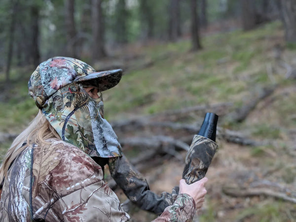 2-in-1 FRONT Face Mask and Camo Hat for Duck Hunting