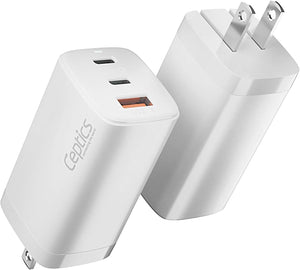 65W USB-C Ultra Compact Charger - Small USB + Dual USB-C - 3 Ports - Fast QC & PD(NAN-65)