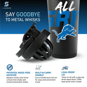 Officially Licensed Detroit Lions 26oz Ice Shaker