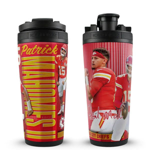 Official Patrick Mahomes Kansas City Chiefs 4D 26oz Ice Shaker