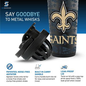Officially Licensed New Orleans Saints 26oz Ice Shaker