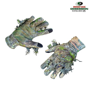 Leafy Camo Gloves in Mossy Oak and Realtree - Fingerless or Touchscreen Tips
