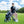 3 Wheels Push Pull Golf Trolley with Scoreboard Bag
